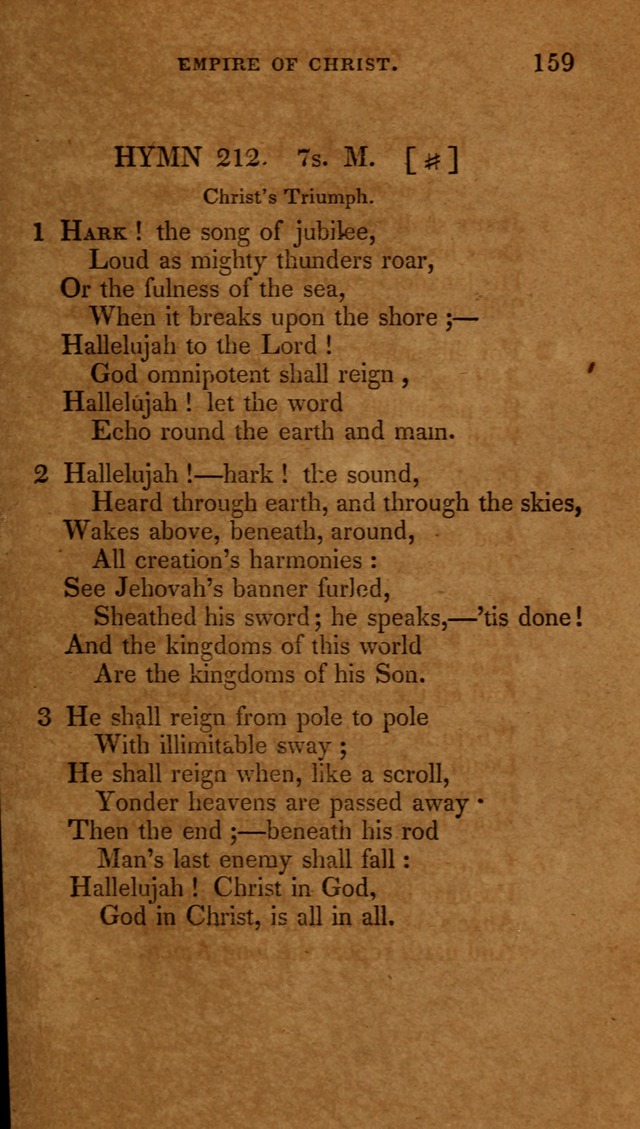 The New Hymn Book, Designed for Universalist Societies: compiled from approved authors, with variations and additions (9th ed.) page 159