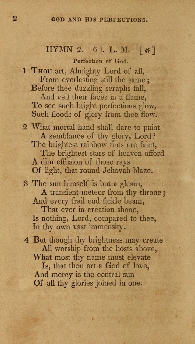 The New Hymn Book, Designed for Universalist Societies: compiled from approved authors, with variations and additions (9th ed.) page 2