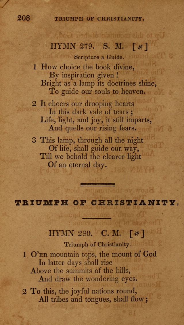 The New Hymn Book, Designed for Universalist Societies: compiled from approved authors, with variations and additions (9th ed.) page 208