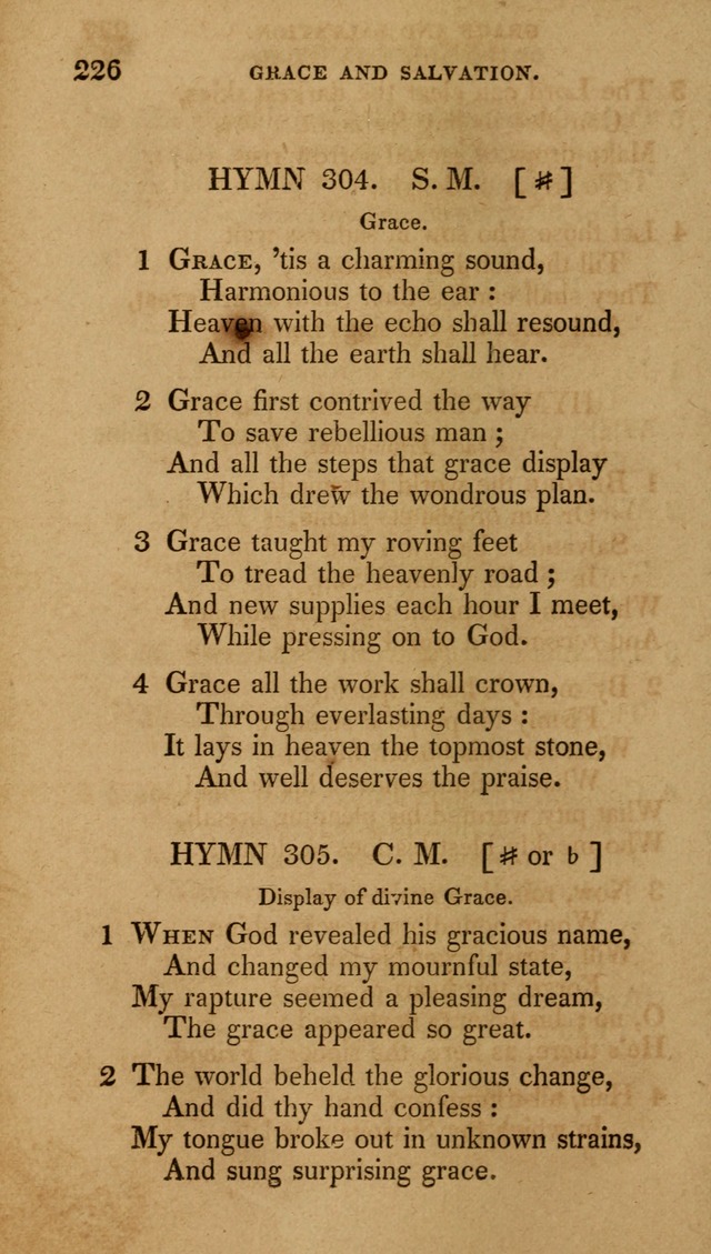 The New Hymn Book, Designed for Universalist Societies: compiled from approved authors, with variations and additions (9th ed.) page 226