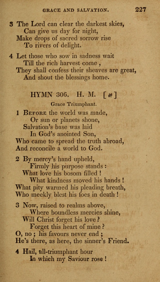 The New Hymn Book, Designed for Universalist Societies: compiled from approved authors, with variations and additions (9th ed.) page 227