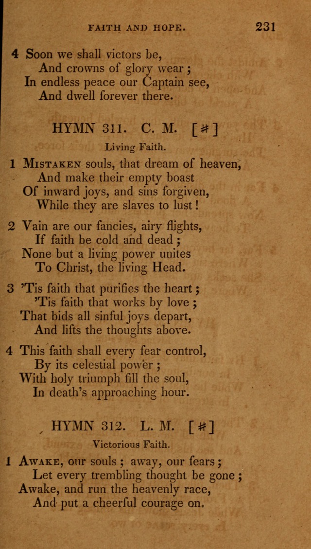 The New Hymn Book, Designed for Universalist Societies: compiled from approved authors, with variations and additions (9th ed.) page 231