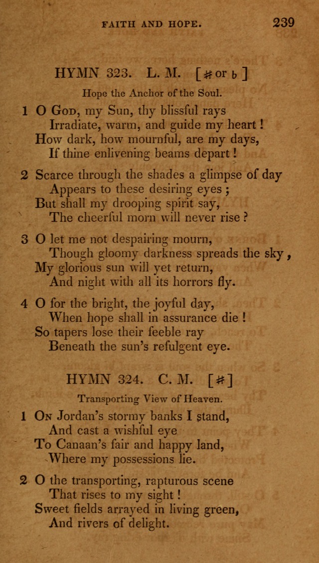 The New Hymn Book, Designed for Universalist Societies: compiled from approved authors, with variations and additions (9th ed.) page 239