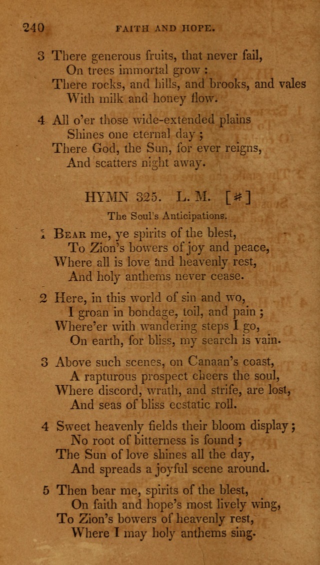 The New Hymn Book, Designed for Universalist Societies: compiled from approved authors, with variations and additions (9th ed.) page 240