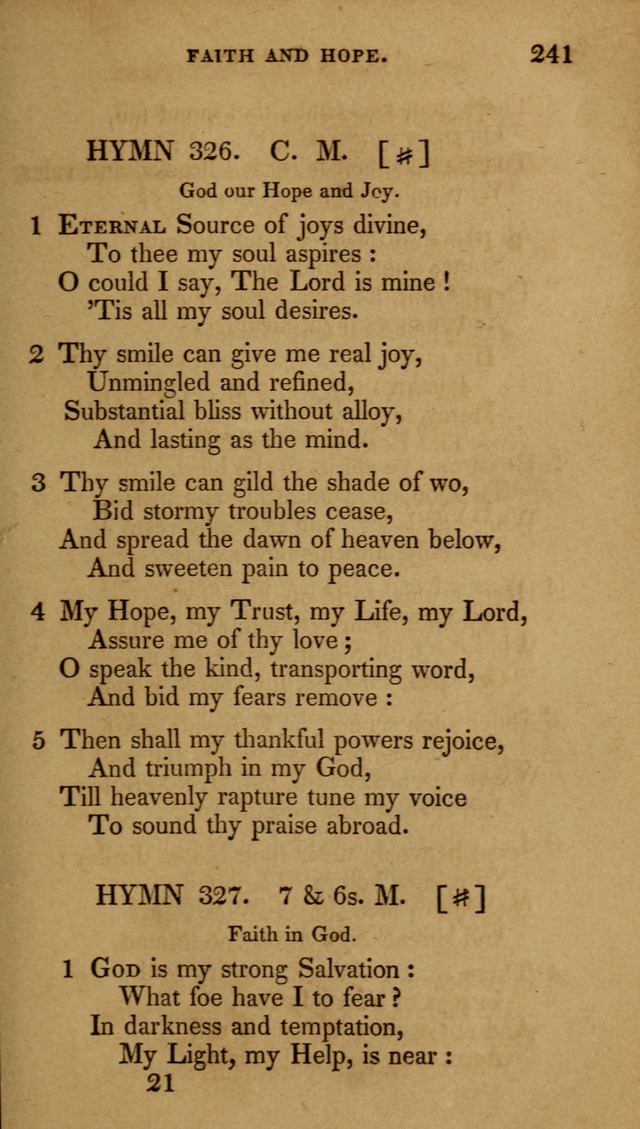 The New Hymn Book, Designed for Universalist Societies: compiled from approved authors, with variations and additions (9th ed.) page 241