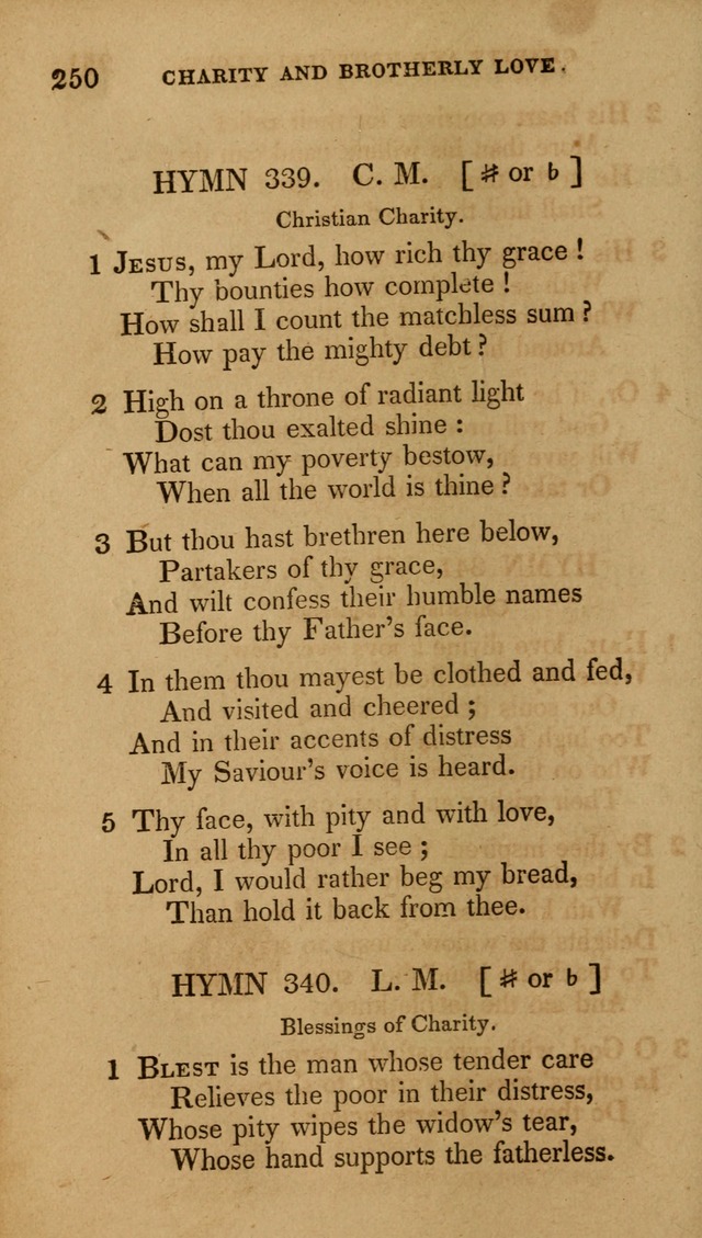 The New Hymn Book, Designed for Universalist Societies: compiled from approved authors, with variations and additions (9th ed.) page 250