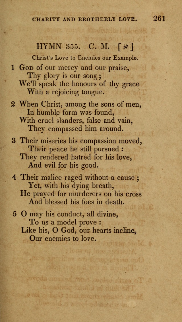 The New Hymn Book, Designed for Universalist Societies: compiled from approved authors, with variations and additions (9th ed.) page 261