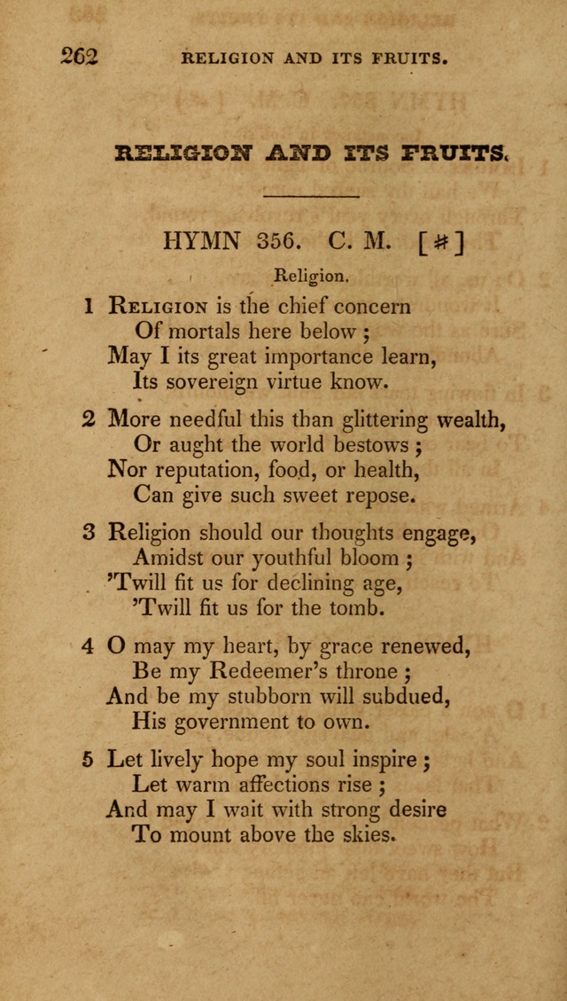 The New Hymn Book, Designed for Universalist Societies: compiled from approved authors, with variations and additions (9th ed.) page 262