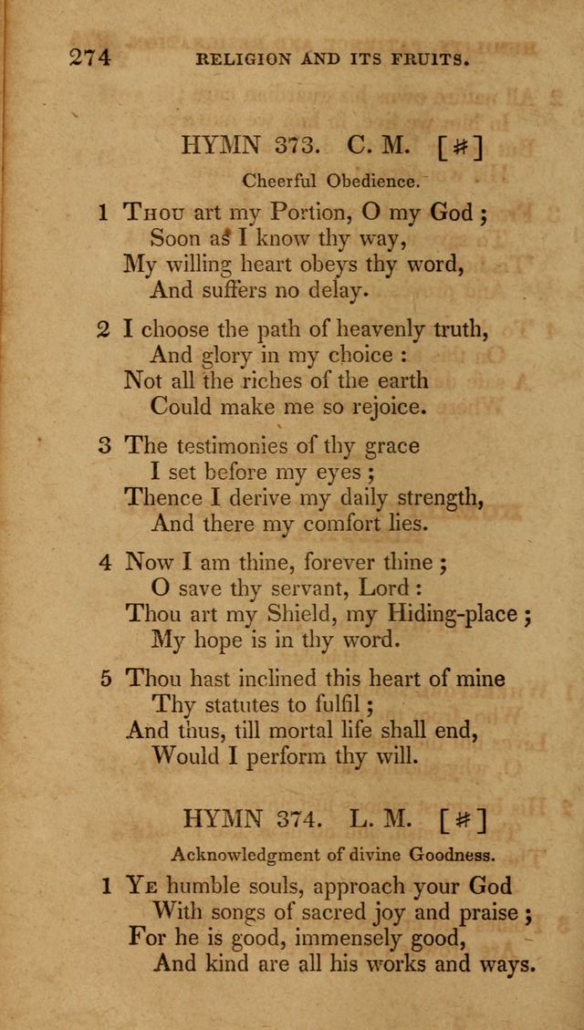 The New Hymn Book, Designed for Universalist Societies: compiled from approved authors, with variations and additions (9th ed.) page 274