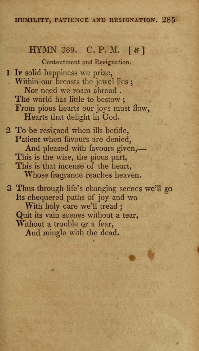 The New Hymn Book, Designed for Universalist Societies: compiled from approved authors, with variations and additions (9th ed.) page 285