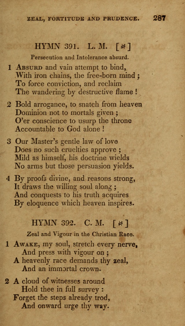 The New Hymn Book, Designed for Universalist Societies: compiled from approved authors, with variations and additions (9th ed.) page 289