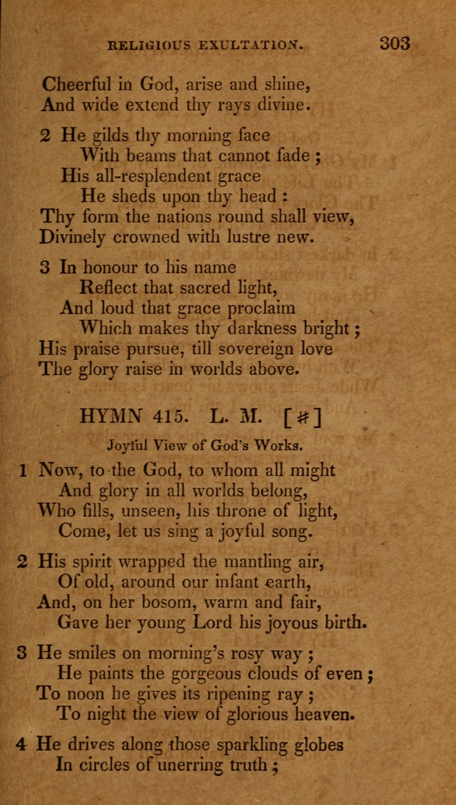 The New Hymn Book, Designed for Universalist Societies: compiled from approved authors, with variations and additions (9th ed.) page 305