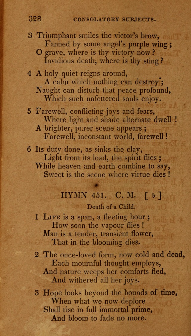 The New Hymn Book, Designed for Universalist Societies: compiled from approved authors, with variations and additions (9th ed.) page 328