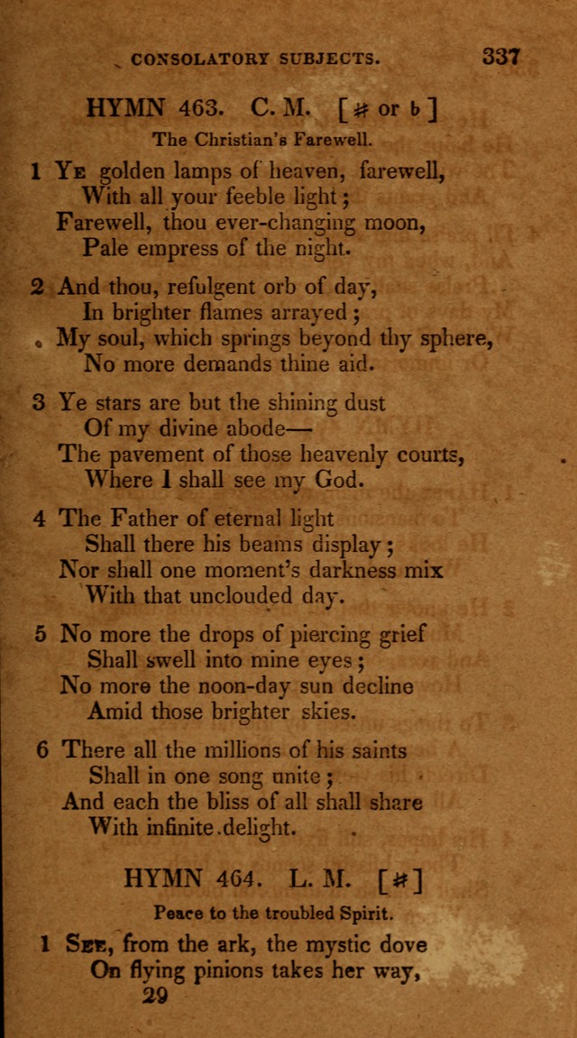 The New Hymn Book, Designed for Universalist Societies: compiled from approved authors, with variations and additions (9th ed.) page 337