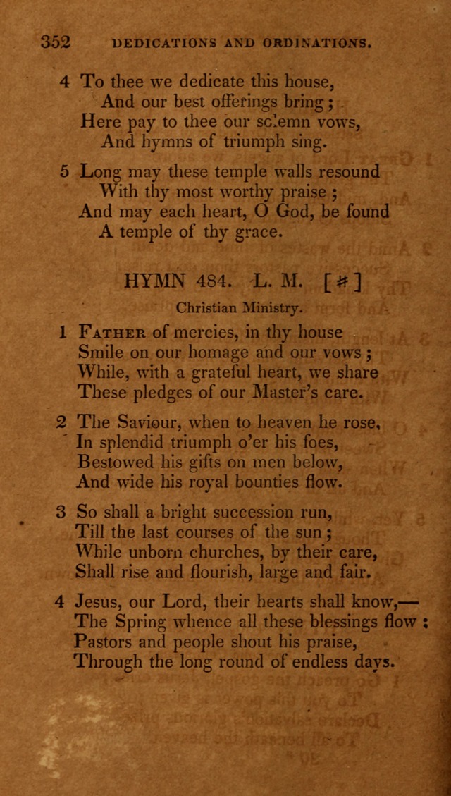 The New Hymn Book, Designed for Universalist Societies: compiled from approved authors, with variations and additions (9th ed.) page 352