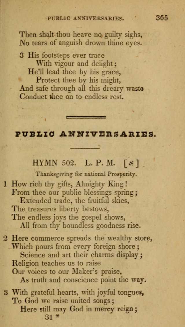 The New Hymn Book, Designed for Universalist Societies: compiled from approved authors, with variations and additions (9th ed.) page 365