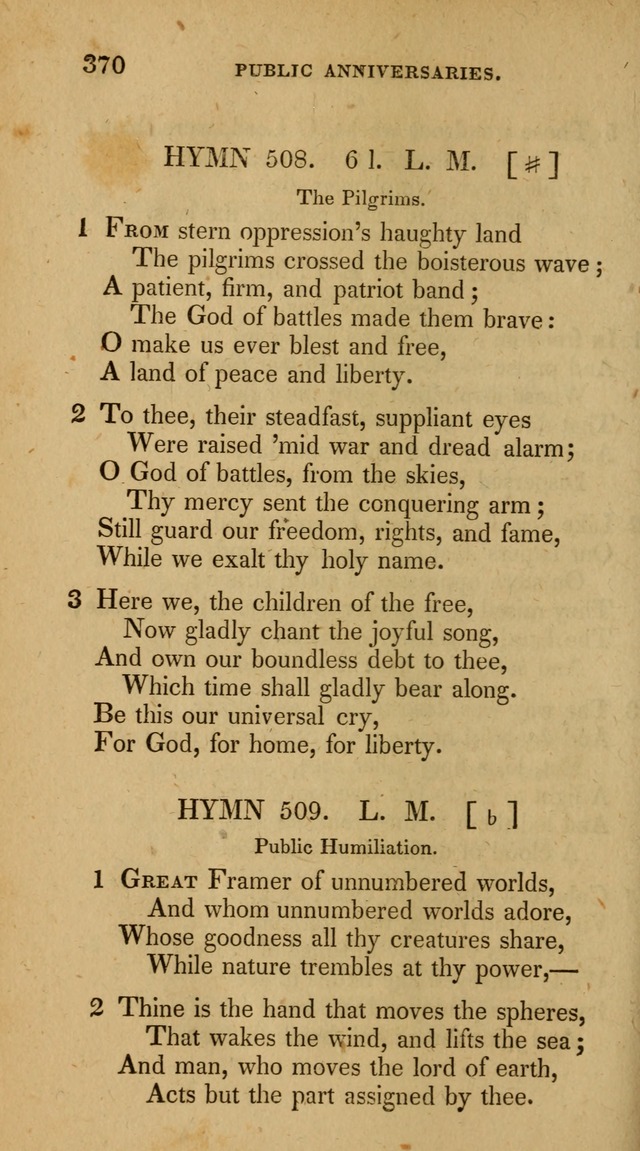 The New Hymn Book, Designed for Universalist Societies: compiled from approved authors, with variations and additions (9th ed.) page 370