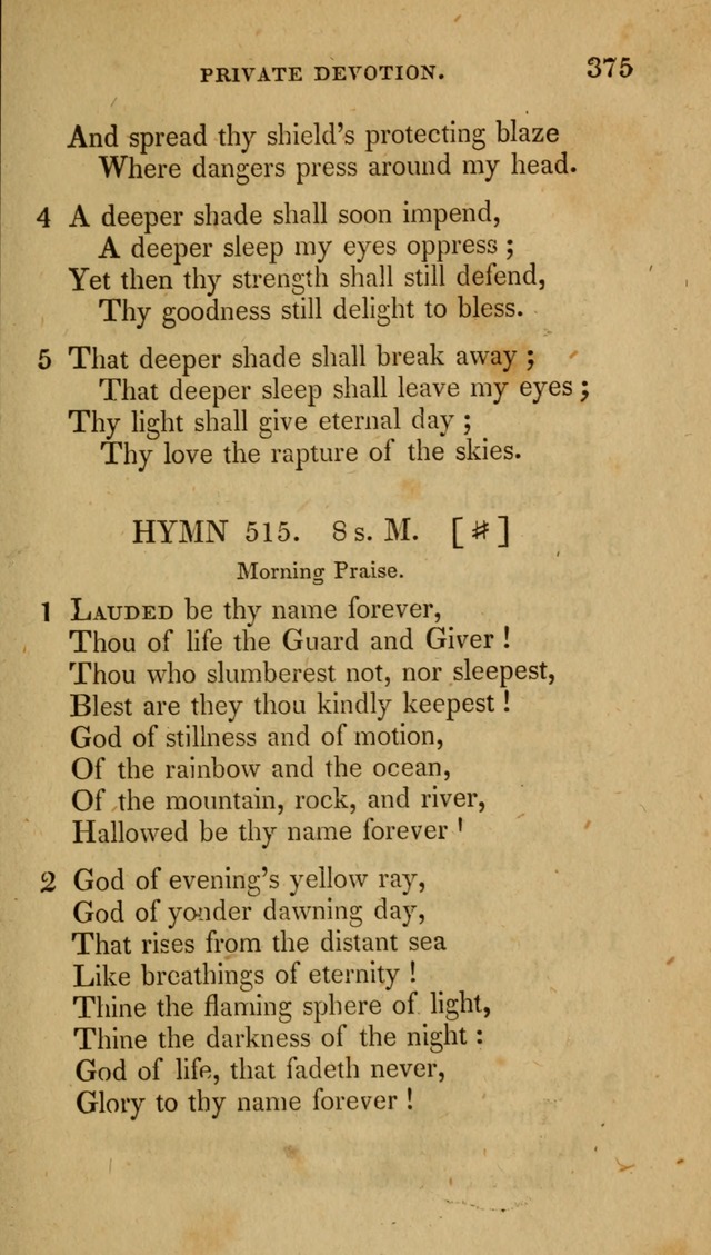 The New Hymn Book, Designed for Universalist Societies: compiled from approved authors, with variations and additions (9th ed.) page 375