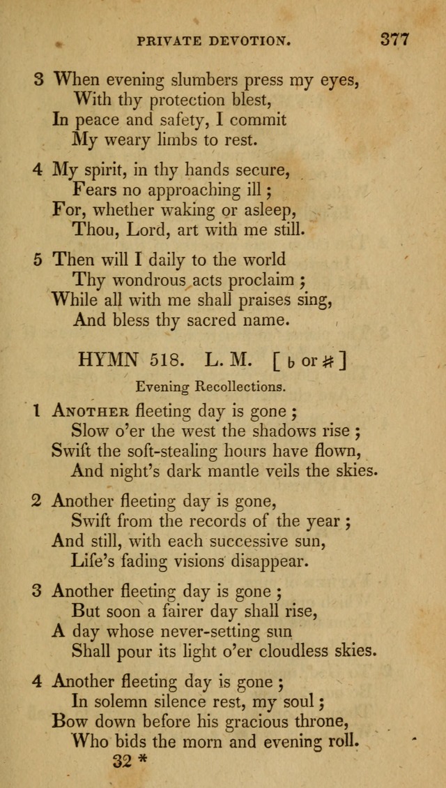 The New Hymn Book, Designed for Universalist Societies: compiled from approved authors, with variations and additions (9th ed.) page 377