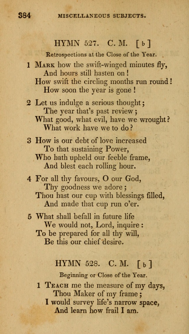 The New Hymn Book, Designed for Universalist Societies: compiled from approved authors, with variations and additions (9th ed.) page 384