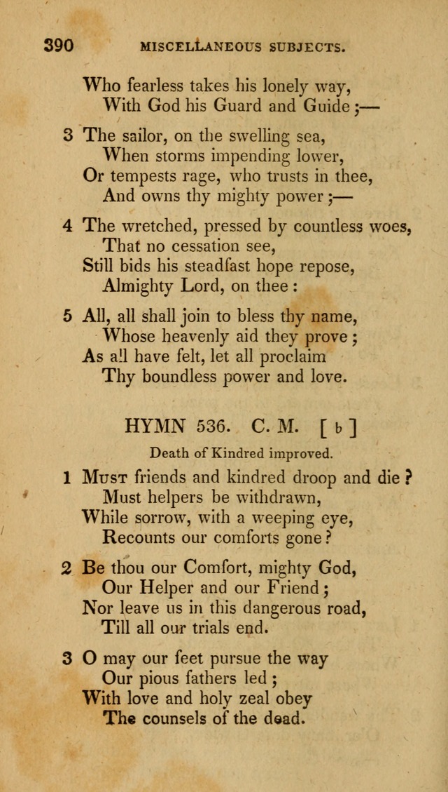 The New Hymn Book, Designed for Universalist Societies: compiled from approved authors, with variations and additions (9th ed.) page 390