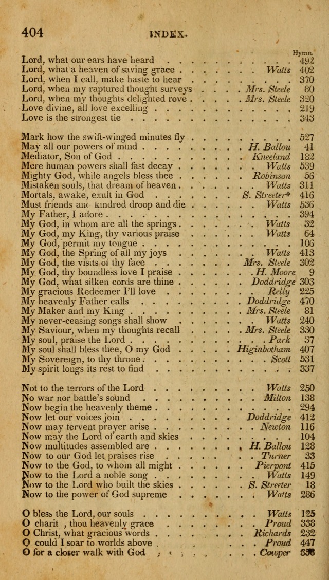 The New Hymn Book, Designed for Universalist Societies: compiled from approved authors, with variations and additions (9th ed.) page 404