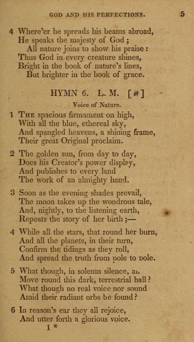 The New Hymn Book, Designed for Universalist Societies: compiled from approved authors, with variations and additions (9th ed.) page 5