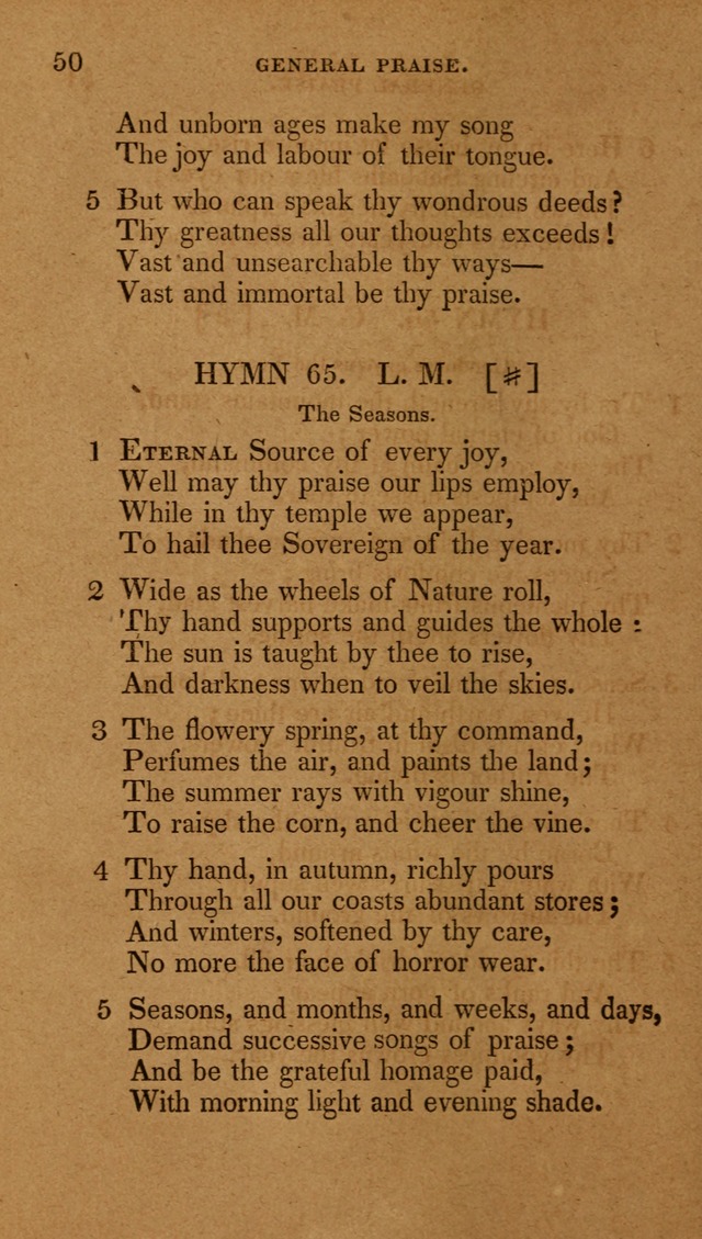 The New Hymn Book, Designed for Universalist Societies: compiled from approved authors, with variations and additions (9th ed.) page 50