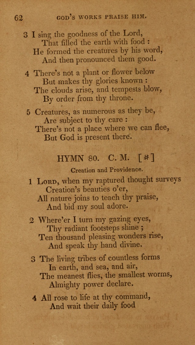 The New Hymn Book, Designed for Universalist Societies: compiled from approved authors, with variations and additions (9th ed.) page 62