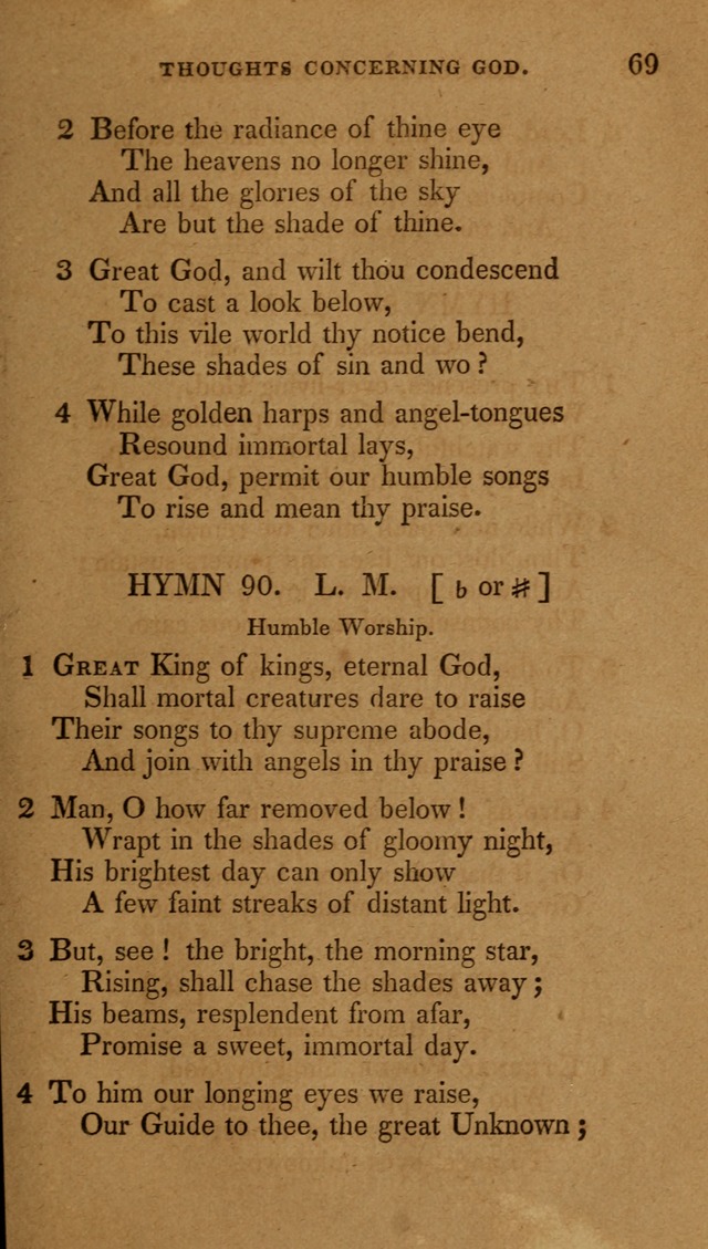 The New Hymn Book, Designed for Universalist Societies: compiled from approved authors, with variations and additions (9th ed.) page 69