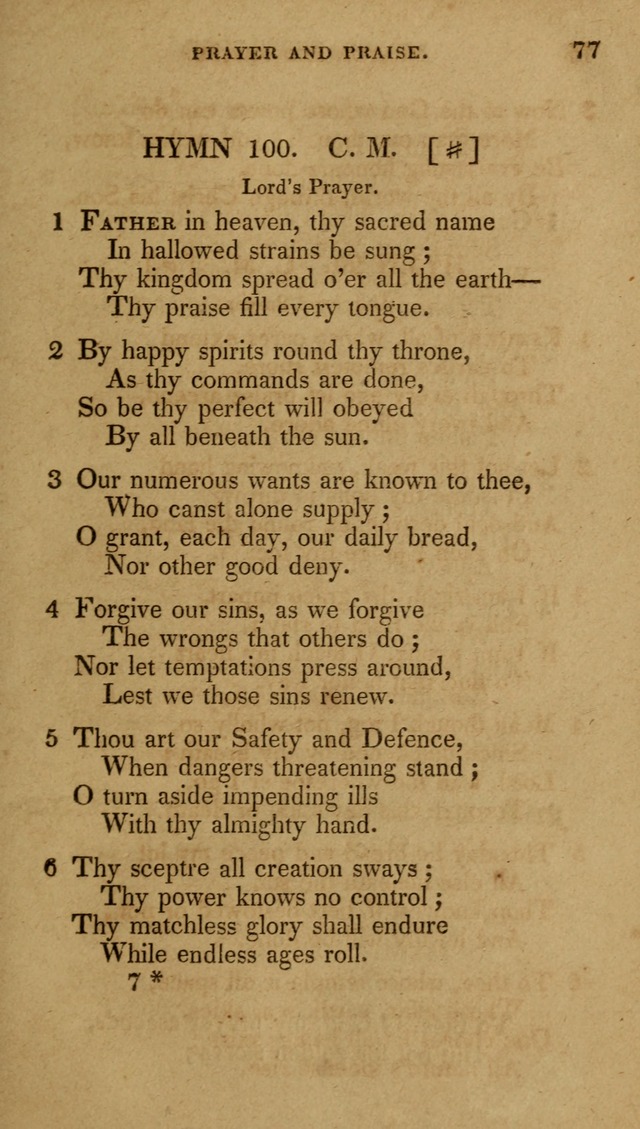 The New Hymn Book, Designed for Universalist Societies: compiled from approved authors, with variations and additions (9th ed.) page 77