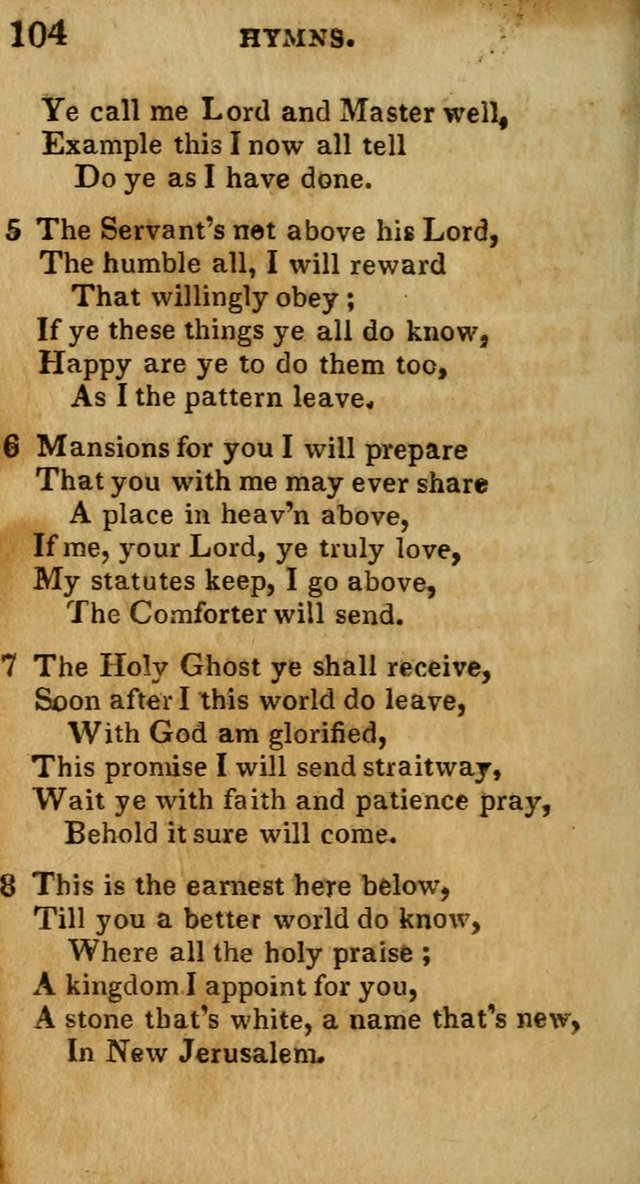 New Hymns and Spiritual songs, on different subjects, to be sung by all the holy brethren, and all that love the Lord page 111