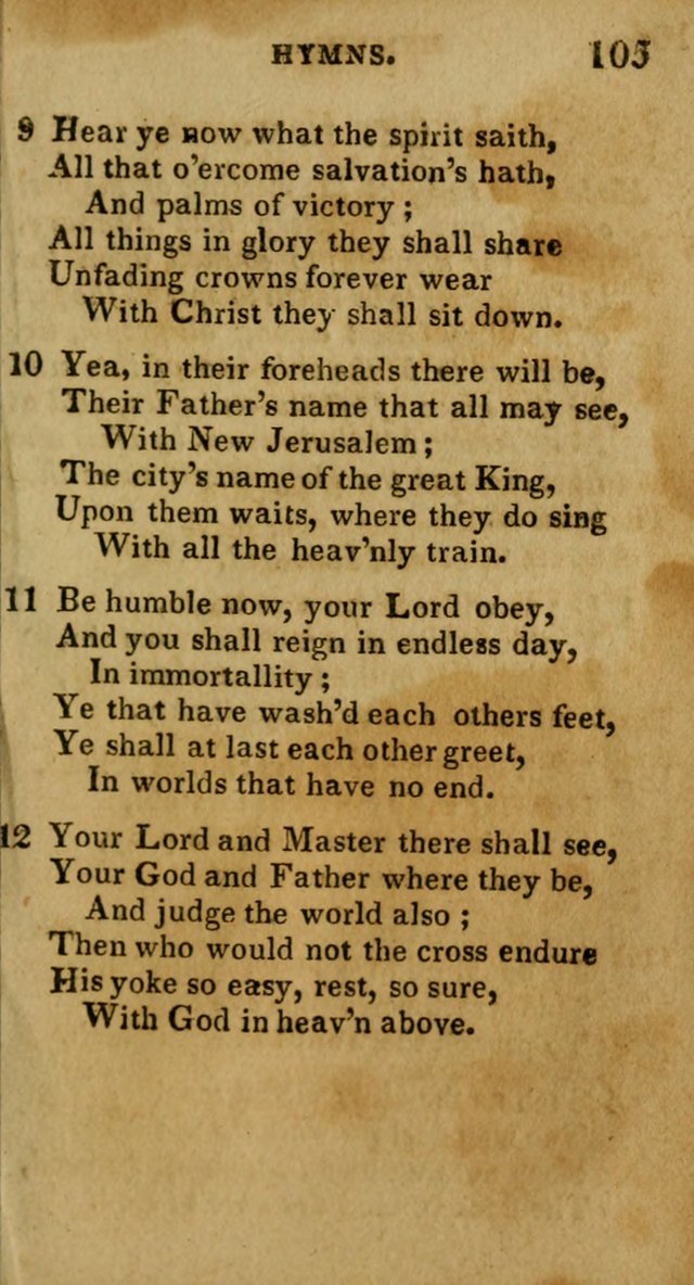 New Hymns and Spiritual songs, on different subjects, to be sung by all the holy brethren, and all that love the Lord page 112