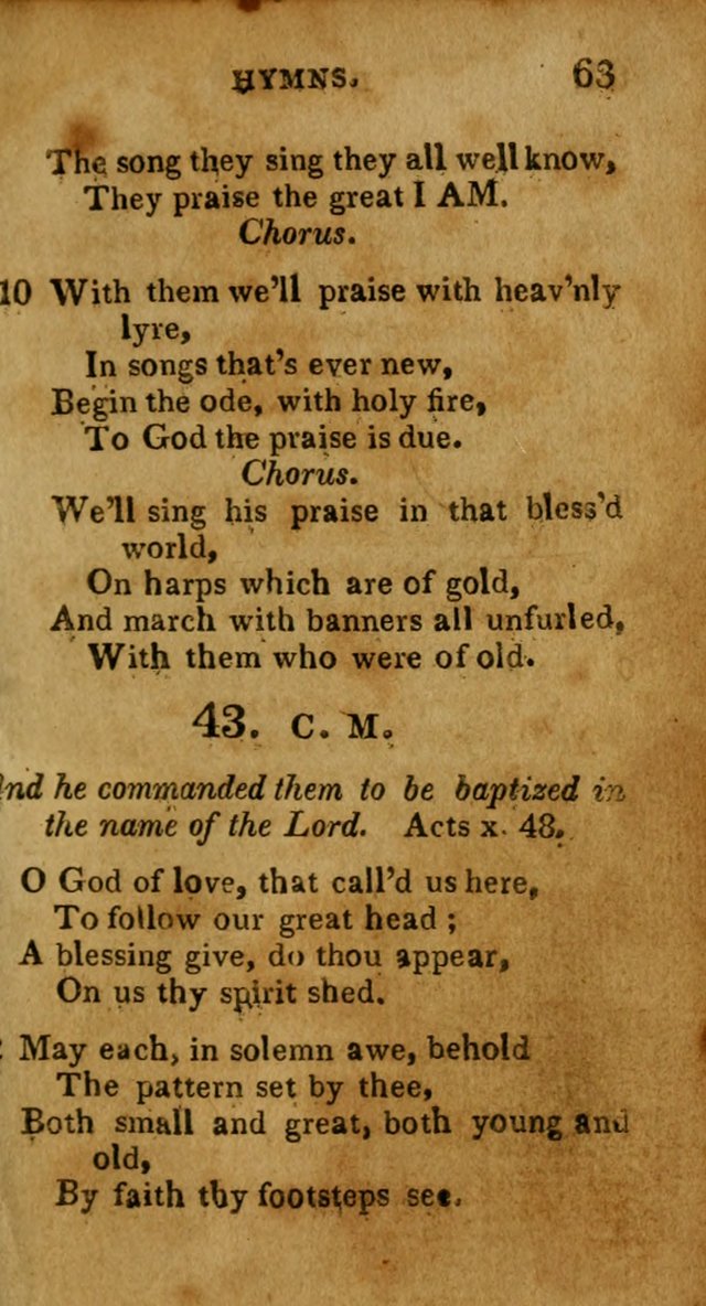 New Hymns and Spiritual songs, on different subjects, to be sung by all the holy brethren, and all that love the Lord page 70