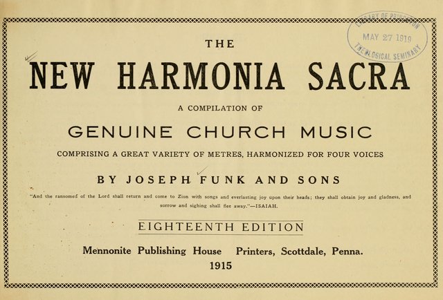 The New Harmonia Sacra: a compilation of genuine church music comprising a great variety of metres, harmonized for four voices (Eighteenth Edition) page 10