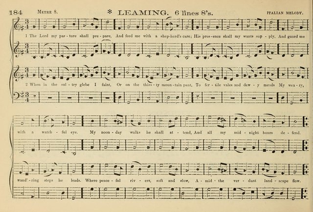 The New Harmonia Sacra: a compilation of genuine church music comprising a great variety of metres, harmonized for four voices (Eighteenth Edition) page 145