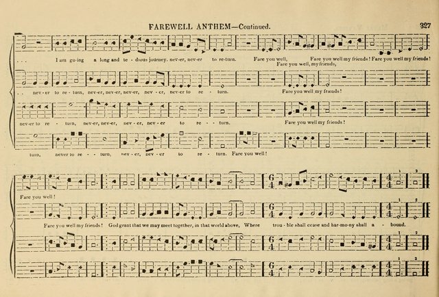 The New Harmonia Sacra: a compilation of genuine church music comprising a great variety of metres, harmonized for four voices (Eighteenth Edition) page 333