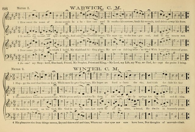 The New Harmonia Sacra: a compilation of genuine church music comprising a great variety of metres, harmonized for four voices (Eighteenth Edition) page 49