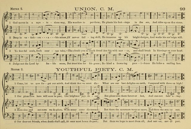 The New Harmonia Sacra: a compilation of genuine church music comprising a great variety of metres, harmonized for four voices (Eighteenth Edition) page 60