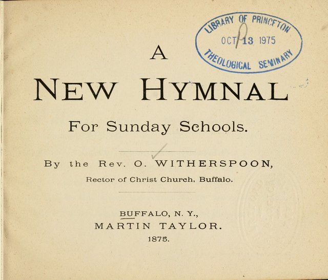 A New Hymnal for Sunday Schools page v