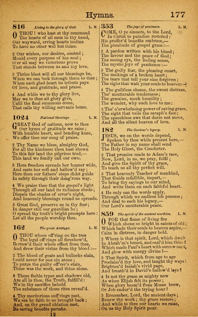 New Hymn and Tune Book: an Offering of Praise for the Use of the African M. E. Zion Church of America page 182