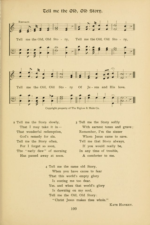 Northfield Hymns for Young People page 109