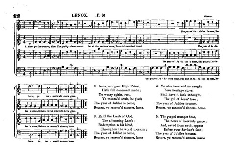 The New Harp of Columbia: a system of musical notation, with a note for each sound, and a shape for each note; containing a variety of most excellent psalm and hymn tunes, odes and anthems, happily... page 45