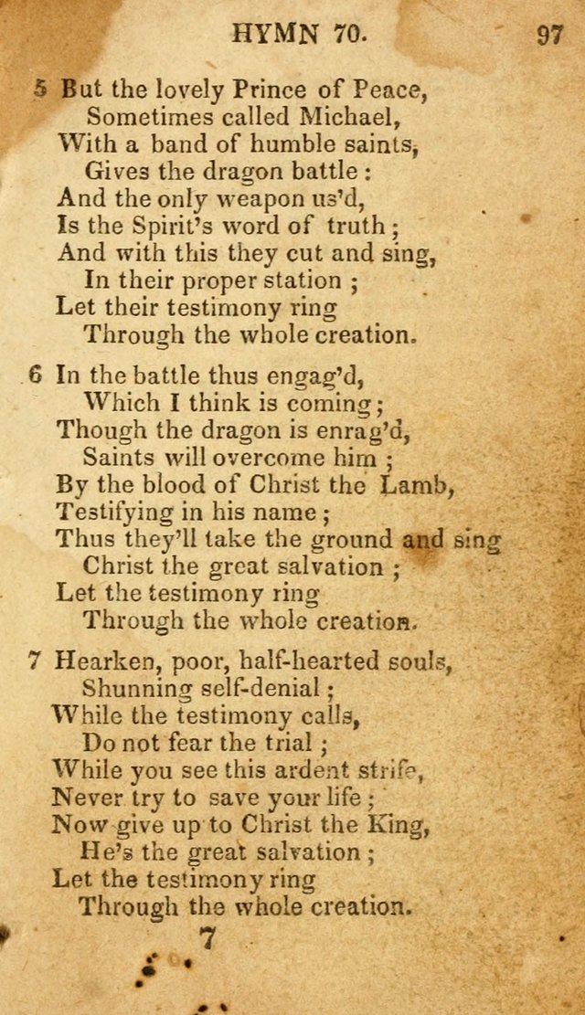 The New and Improved Camp Meeting Hymn Book: being a choice selection of hymns from the most approved authors. Designed to aid in the public and private devotions of Christians page 104