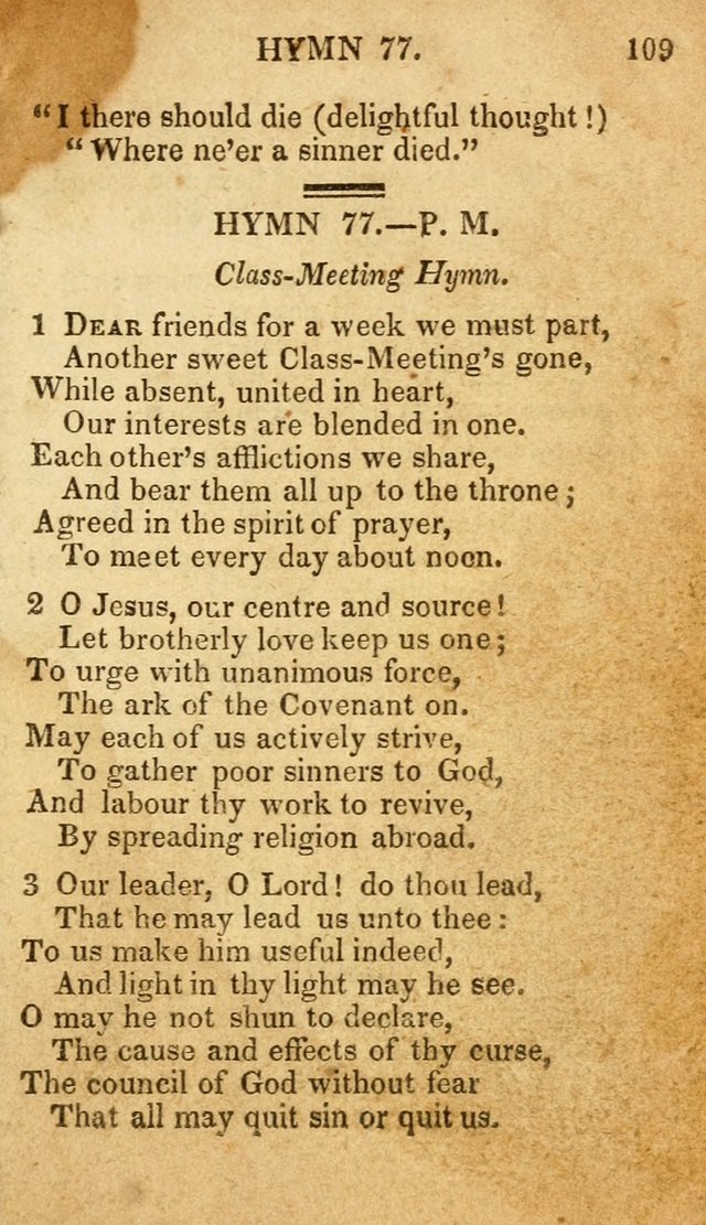 The New and Improved Camp Meeting Hymn Book: being a choice selection of hymns from the most approved authors. Designed to aid in the public and private devotions of Christians page 116