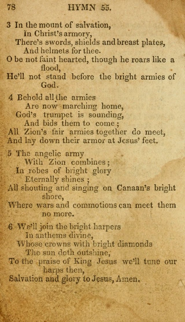 The New and Improved Camp Meeting Hymn Book: being a choice selection of hymns from the most approved authors. Designed to aid in the public and private devotions of Christians page 85