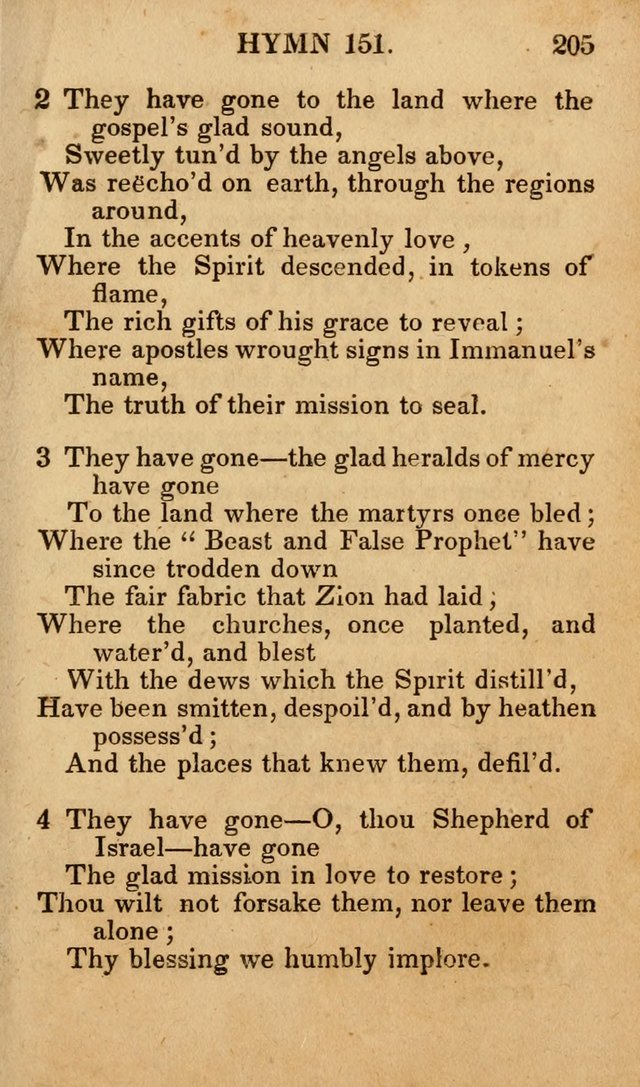 The New and Improved Camp Meeting Hymn Book; being a choice selection of hymns from the most approved authors designed to aid in the public and private devotion of Christians (4th ed. Stereotype) page 207