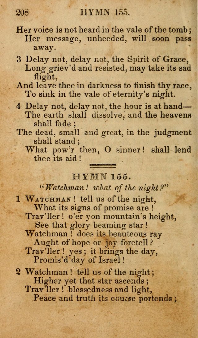 The New and Improved Camp Meeting Hymn Book; being a choice selection of hymns from the most approved authors designed to aid in the public and private devotion of Christians (4th ed. Stereotype) page 210