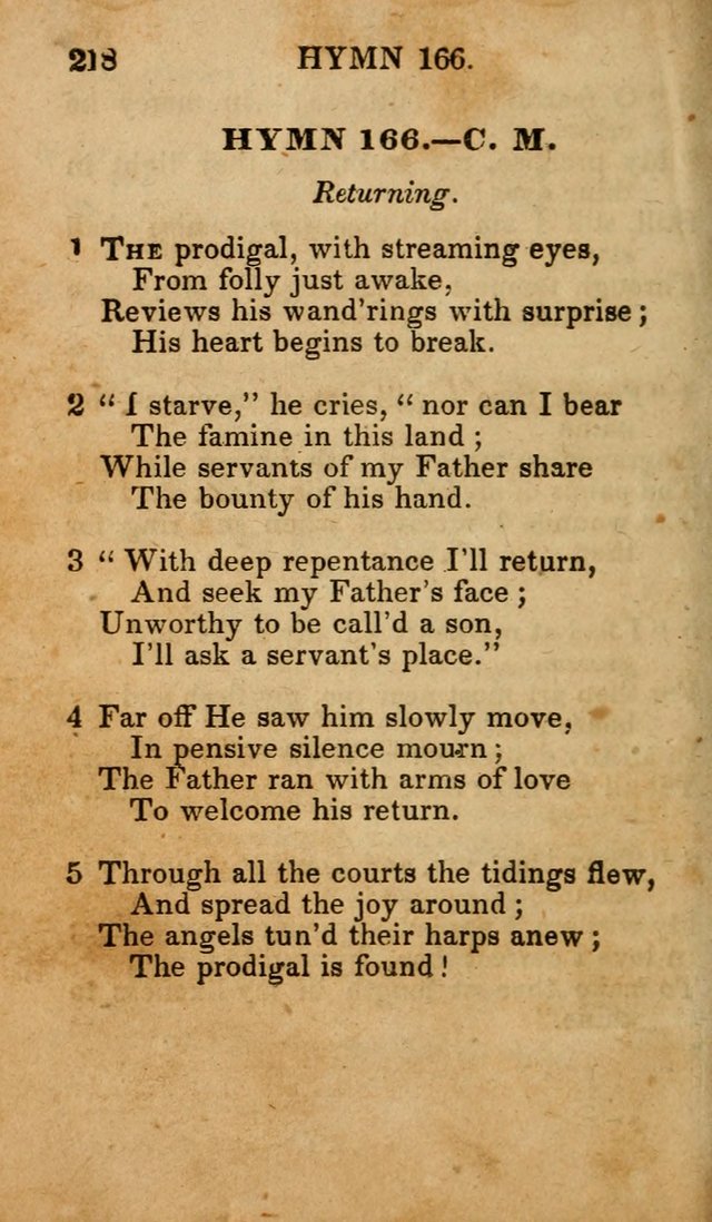 The New and Improved Camp Meeting Hymn Book; being a choice selection of hymns from the most approved authors designed to aid in the public and private devotion of Christians (4th ed. Stereotype) page 220