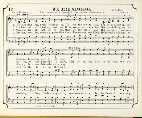 New Joy Bells: a collection of choice music for the Sunday-school, embracing several first prize songs written for the national content, besides a select variety of new songs never published before page 12